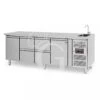 Tavolo Refrigerato 4 Cassetti 2 Porte Con Lavello, Prof. 700 Mm, Temp. +2°C/+8°C, Completo Di Rubinetto -Vendite GATRODOMUS tavolo refrigerato 4 cassetti 2 porte con lavello prof 700 mm temp 2c8c completo di rubinetto
