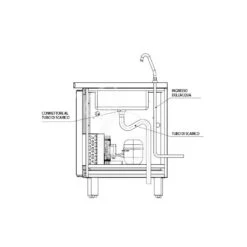 Tavolo Refrigerato 4 Cassetti 2 Porte Con Lavello, Prof. 700 Mm, Temp. +2°C/+8°C, Completo Di Rubinetto -Vendite GATRODOMUS tavolo refrigerato 4 cassetti 2 porte con lavello prof 700 mm temp 2c8c completo di rubinetto 7