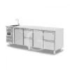 Tavolo Refrigerato 4 Cassetti 2 Porte Con Lavello,motore A Sinistra Prof. 700 Mm, Temp. +2°C/+8°C, Con Rubinetto -Vendite GATRODOMUS tavolo refrigerato 4 cassetti 2 porte con lavellomotore a sinistra prof 700 mm temp 2c8c completo di rubinetto
