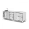 Tavolo Refrigerato 5 Cassetti 2 Porte Con Lavello,motore A Sinistra Prof. 700 Mm, Temp. +2°C/+8°C, Con Rubinetto -Vendite GATRODOMUS tavolo refrigerato 5 cassetti 2 porte con lavellomotore a sinistra prof 700 mm temp 2c8c completo di rubinetto