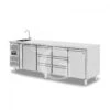 Tavolo Refrigerato 6 Cassetti 2 Porte Con Lavello,motore A Sinistra Prof. 700 Mm, Temp. +2°C/+8°C, Con Rubinetto -Vendite GATRODOMUS tavolo refrigerato 6 cassetti 2 porte con lavellomotore a sinistra prof 700 mm temp 2c8c conrubinetto