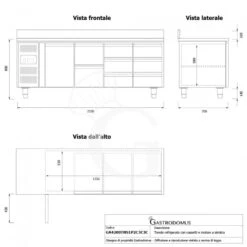 Tavolo Refrigerato 8 Cassetti 1 Porta 700 Mm -2°C/+8°C Alzatina, Motore Sinistra 15 Tavolo Refrigerato 8 Cassetti 1 Porta 700 Mm -2°C/+8°C Alzatina, Motore Sinistra -Vendite GATRODOMUS tavolo refrigerato 8 cassetti 1 porta 700 mm 2c8c alzatina motore sinistra 6