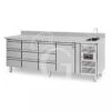 Tavolo Refrigerato 9 Cassetti 1 Porta Con Lavello E Alzatina, Prof. 700 Mm, Temp. +2°C/+8°C, Completo Di Rubinetto -Vendite GATRODOMUS tavolo refrigerato 9 cassetti 1 porta con lavello e alzatina prof 700 mm temp 2c8c completo di rubinetto
