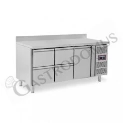 Tavolo Refrigerato 4 Cassetti 1 Porta 700 Mm -2°C/+8°C Alzatina Per Gastronomia -Vendite GATRODOMUS tavolo refrigerato con 1 porta e 4 cassetti alzatina prof 700 e temperatura 2c8c 9