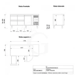 Tavolo Refrigerato 4 Cassetti 1 Porta 700 Mm -2°C/+8°C Per Gastronomia 16 Tavolo Refrigerato 4 Cassetti 1 Porta 700 Mm -2°C/+8°C Per Gastronomia -Vendite GATRODOMUS tavolo refrigerato con 1 porta e 4 cassetti prof 700 e temperatura 2c8c 6