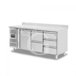 Tavolo Refrigerato 5 Cassetti 1 Porta 700 Mm -2°C/+8°C Alzatina Motore A Sinistra -Vendite GATRODOMUS tavolo refrigerato con 1 porta e 5 cassetti alzatina prof 700 e temperatura 2c8c 1