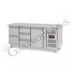 Tavolo Refrigerato 5 Cassetti 1 Porta 700 Mm -2°C/+8°C Per Gastronomia 14 Tavolo Refrigerato 5 Cassetti 1 Porta 700 Mm -2°C/+8°C Per Gastronomia -Vendite GATRODOMUS tavolo refrigerato con 1 porta e 5 cassetti prof 700 e temperatura 2c8c 2