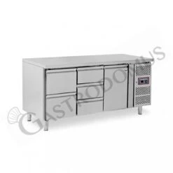 Tavolo Refrigerato 5 Cassetti 1 Porta 700 Mm -2°C/+8°C Per Gastronomia 15 Tavolo Refrigerato 5 Cassetti 1 Porta 700 Mm -2°C/+8°C Per Gastronomia -Vendite GATRODOMUS tavolo refrigerato con 1 porta e 5 cassetti prof 700 e temperatura 2c8c 3