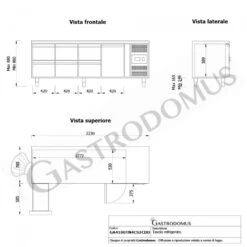 Tavolo Refrigerato 6 Cassetti 1 Porta 700 Mm -2°C/+8°C Per Gastronomia -Vendite GATRODOMUS tavolo refrigerato con 1 porta e 6 cassetti prof 700 e temperatura 2c8c 17