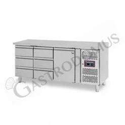 Tavolo Refrigerato 6 Cassetti 1 Porta 700 Mm -2°C/+8°C -Vendite GATRODOMUS tavolo refrigerato con 1 porta e 6 cassetti prof 700 e temperatura 2c8c 2
