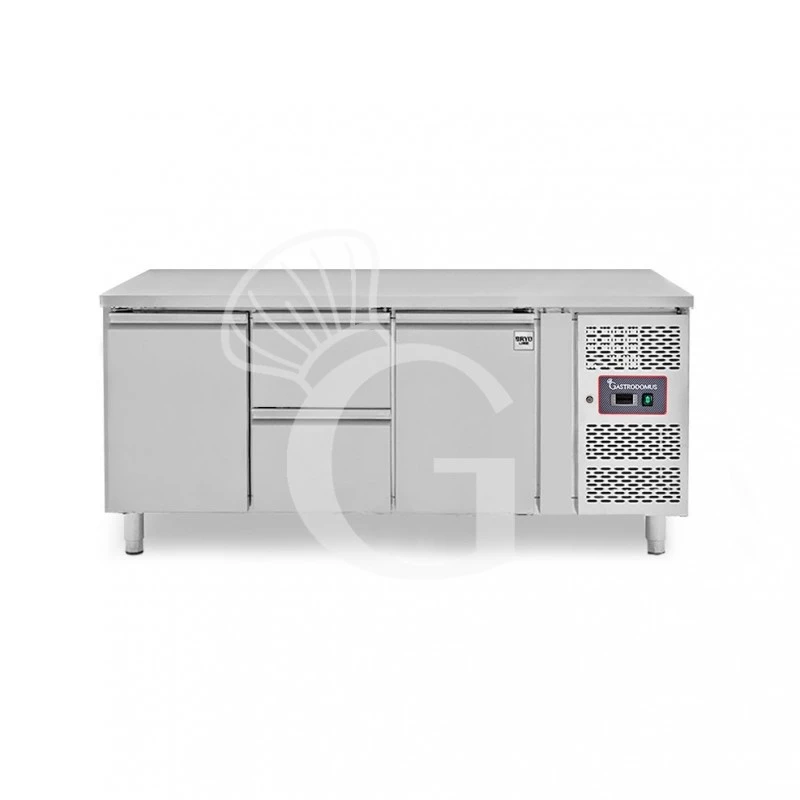 Tavolo Refrigerato 2 Cassetti 2 Porte 700 Mm -2°C/+8°C Per Gastronomia 13 Tavolo Refrigerato 2 Cassetti 2 Porte 700 Mm -2°C/+8°C Per Gastronomia - immagine 11