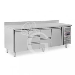 Tavolo Refrigerato 5 Cassetti 2 Porte 700 Mm -2°C/+8°C Alzatina Per Gastronomia 15 Tavolo Refrigerato 5 Cassetti 2 Porte 700 Mm -2°C/+8°C Alzatina Per Gastronomia -Vendite GATRODOMUS tavolo refrigerato con 2 porte e 5 cassetti alzatina prof700 e temperatura 2c8c 2