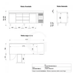Tavolo Refrigerato 6 Cassetti 2 Porte 700 Mm -2°C/+8°C Alzatina -Vendite GATRODOMUS tavolo refrigerato con 2 porte e 6 cassetti alzatina prof700 e temperatura 2c8c 9