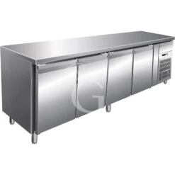 Tavolo Refrigerato Con 4 Porte, Cassetto Sopra Al Motore, Profondità 600 Mm E Temperatura -2°C/+8°C - Classe Energetica D
