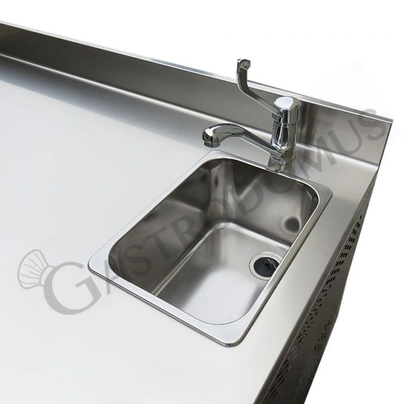 Tavolo Refrigerato Con Lavello 2 Porte Prof. 700 Mm Per Griglie GN1/1Classe Energetica A 5 Tavolo Refrigerato Con Lavello 2 Porte Prof. 700 Mm Per Griglie GN1/1Classe Energetica A - immagine 3