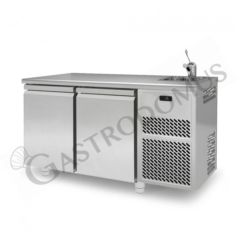 Tavolo Refrigerato Con Lavello 2 Porte Prof. 700 Mm Per Griglie GN1/1Classe Energetica A 3 Tavolo Refrigerato Con Lavello 2 Porte Prof. 700 Mm Per Griglie GN1/1Classe Energetica A