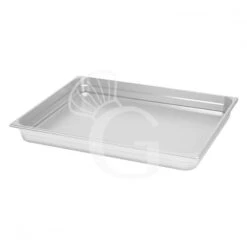Teglia Rettangolare In Acciaio Inox GN2/3 L 353 Mm X P 325 Mm X H 20 Mm