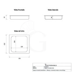 Teglia In Acciaio Inox GN 2/3 L 353 Mm X P 325 Mm X H 60 Mm -Vendite GATRODOMUS teglia in acciaio inox gn 23 l 355 mm x p 325 mm x h 60 mm 5
