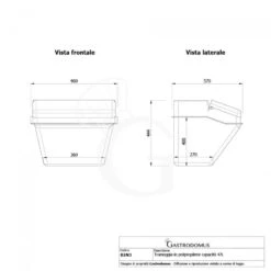 Tramoggia In Polipropilene Da Scaffale Capacità 47 L - L 570 Mm X P 460 Mm X H 444 Mm -Vendite GATRODOMUS tramoggia in polipropilene da scaffale capacita 47 l l 570 mm x p 460 mm x h 444 mm 5