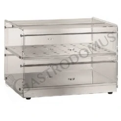 Vetrina Bar Neutra Porta Brioches In Plexiglass 2 Ripiani In Inox L 500 Mm X P 350 Mm X H 400 Mm