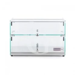 Vetrina Bar Neutra Porta Brioches In Vetro 2 Ripiani In Inox E Vetro L 555 Mm X P 360 Mm X H 370 Mm