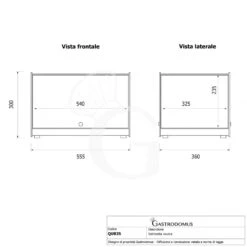 Vetrina Bar Neutra Porta Brioches In Vetro Piano In Inox L 555 Mm X P 360 Mm X H 300 Mm -Vendite GATRODOMUS vetrina bar neutra porta brioches in vetro piano in inox l 555 mm x p 360 mm x h 300 mm 5