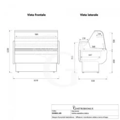 Vetrina Espositiva Statica Dora +1°/+10°C L 1070 Mm Full Optional -Vendite GATRODOMUS vetrina espositiva statica dora 110c l 1070 mm full optional 11