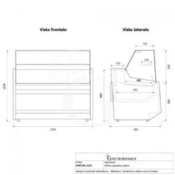 Vetrina Espositiva Statica Sofia +1°/+10°C L 1500 Mm Full Optional -Vendite GATRODOMUS vetrina espositiva statica sofia 110c l 1060 mm full optional 23