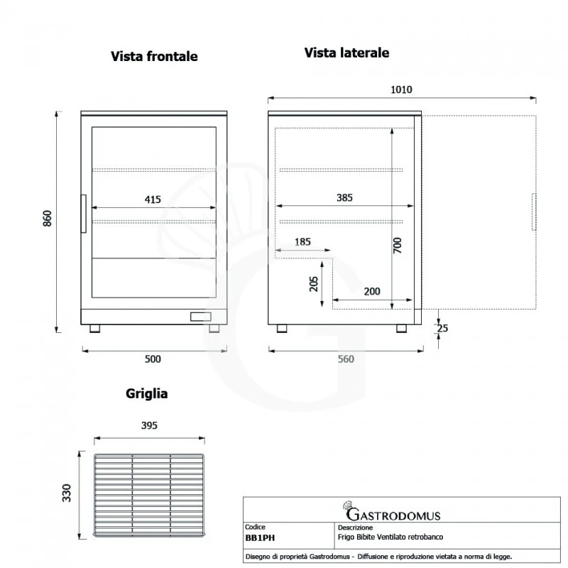 Vetrina Frigo Ventilata Da Banco O Retrobanco Orizzontale, 1 Porta Battente 98 LT - Temperatura 0°C/+10°C 12 Vetrina Frigo Ventilata Da Banco O Retrobanco Orizzontale, 1 Porta Battente 98 LT - Temperatura 0°C/+10°C - immagine 10