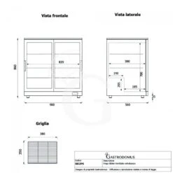 Vetrina Frigo Ventilata Da Banco O Retrobanco Orizzontale, 2 Porte Scorrevoli 191 LT - Temperatura 0°C/+10°C -Vendite GATRODOMUS vetrina frigo ventilata da banco o retrobanco orizzontale 2 porte scorrevoli 191 lt temperatura 0c10c 9