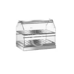 Vetrina Bar Neutra Porta Brioches In Inox 2 Ripiani L 850 Mm X P 350 Mm X H 360 Mm