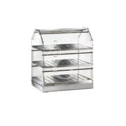 Vetrina Bar Neutra Porta Brioches In Inox 3 Ripiani L 850 Mm X P 350 Mm X H 500 Mm