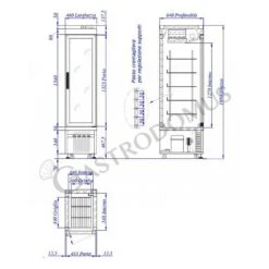Vetrina Pasticceria Refrigerata Statico 250 LT +2°C/ +10°C 1 Lato Vetro -Vendite GATRODOMUS vetrina pasticceria refrigerata statico 1 lato vetro 250 lt 2c 10c 2