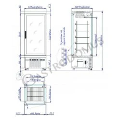 Vetrina Pasticceria Refrigerata Statico 450 LT +2°C/+10°C 4 Lati Vetro -Vendite GATRODOMUS vetrina pasticceria refrigerata statico 450 lt 2c10c 4 lati vetro 1