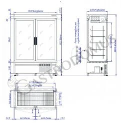 Vetrina Pasticceria Refrigerata Statico 935 LT +2°C/+10°C 4 Lati Vetro 2 Porte -Vendite GATRODOMUS vetrina pasticceria refrigerata statico 935 lt 2c10c 4 lati vetro 2 porte 1