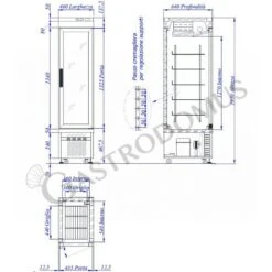 Vetrina Pasticceria Refrigerata Ventilato 250 LT -5°C/+10°C 1 Lato Vetro -Vendite GATRODOMUS vetrina pasticceria refrigerata ventilato 1 lato vetro 250 lt 5c10c 2