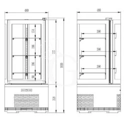 Vetrina Pasticceria Refrigerata Ventilato 100 LT +2°C/+8°C 9 Vetrina Pasticceria Refrigerata Ventilato 100 LT +2°C/+8°C -Vendite GATRODOMUS vetrina pasticceria refrigerata ventilato 100 lt 2c8c 3