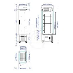 Vetrina Pasticceria Refrigerata Ventilato 250 LT -5°C/+10°C 4 Lati Vetro -Vendite GATRODOMUS vetrina pasticceria refrigerata ventilato 250 lt 5c10c 4 lati vetro 1