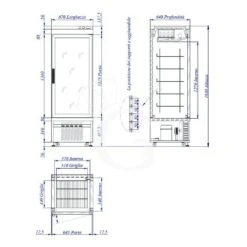 Vetrina Pasticceria Refrigerata Ventilato 405 LT -5°C/+10°C 3 Lati Vetro -Vendite GATRODOMUS vetrina pasticceria refrigerata ventilato 405 lt 5c10c 3 lati vetro 1