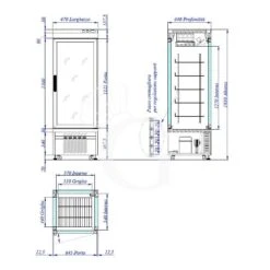 Vetrina Pasticceria Refrigerata Ventilato 430 LT -25°C/+5°C 4 Lati Vetro -Vendite GATRODOMUS vetrina pasticceria refrigerata ventilato 430 lt 25c5c 4 lati vetro 1