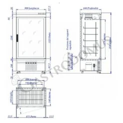 Vetrina Pasticceria Refrigerata Ventilato 535 LT -25°C/+5°C 1 Lato Vetro 5 Vetrina Pasticceria Refrigerata Ventilato 535 LT -25°C/+5°C 1 Lato Vetro -Vendite GATRODOMUS vetrina pasticceria refrigerata ventilato 535 lt 25c5c 1 lato vetro 1