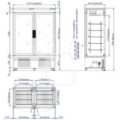 Vetrina Pasticceria Refrigerata Ventilato 810 LT -5°C/+10°C 1 Lato Vetro 2 Porte -Vendite GATRODOMUS vetrina pasticceria refrigerata ventilato 810 lt 5c10c 1 lato vetro 2 porte 1