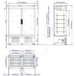 Vetrina Pasticceria Refrigerata Ventilato 875 LT -25°C/+5°C 3 Lati Vetro 2 Porte 5 Vetrina Pasticceria Refrigerata Ventilato 875 LT -25°C/+5°C 3 Lati Vetro 2 Porte -Vendite GATRODOMUS vetrina pasticceria refrigerata ventilato 875 lt 25c5c 3 lati vetro 2 porte 1