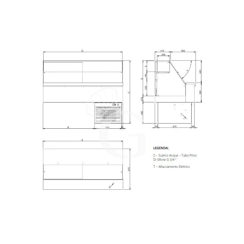 Vetrina Refrigerata Sandwich 1 Ripiano Con Unità Refrigerante - Lunghezza 1600 Mm 7 Vetrina Refrigerata Sandwich 1 Ripiano Con Unità Refrigerante - Lunghezza 1600 Mm - immagine 5