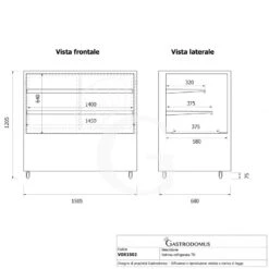 Vetrina Refrigerata Ventilata 510 LT +2°C/+8°C 4 Lati Vetro, L 1505 Mm -Vendite GATRODOMUS vetrina refrigerata ventilata 510 lt 2c8c 4 lati vetro l 1505 mm 9