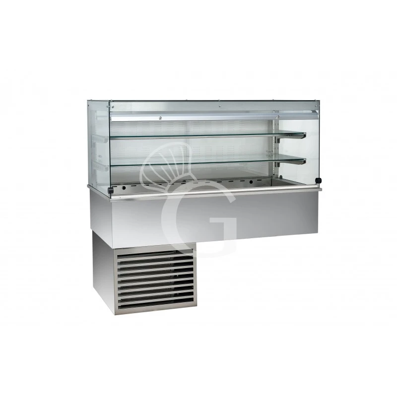 Vetrina Refrigerata Ventilata Cubica 2 Ripiani Con Tendina Lato Cliente - Lunghezza 1460 Mm 3 Vetrina Refrigerata Ventilata Cubica 2 Ripiani Con Tendina Lato Cliente - Lunghezza 1460 Mm