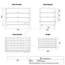 Vetrina Riscaldata Vetro E Inox +30°C/+90°C 115 LT L 700 Mm X P 400 Mm X H 485 Mm 11 Vetrina Riscaldata Vetro E Inox +30°C/+90°C 115 LT L 700 Mm X P 400 Mm X H 485 Mm -Vendite GATRODOMUS vetrina riscaldata in vetro e inox temp 30c e 90c 115 litri 4
