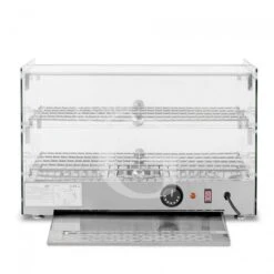 Vetrina Riscaldata Vetro E Inox +30°C/+90°C 50 LT L 555 Mm X P 375 Mm X H 370 Mm - Apribile In Entrambi I Lati -Vendite GATRODOMUS vetrina riscaldata in vetro e inox temp 30c e 90c 50 litri 3