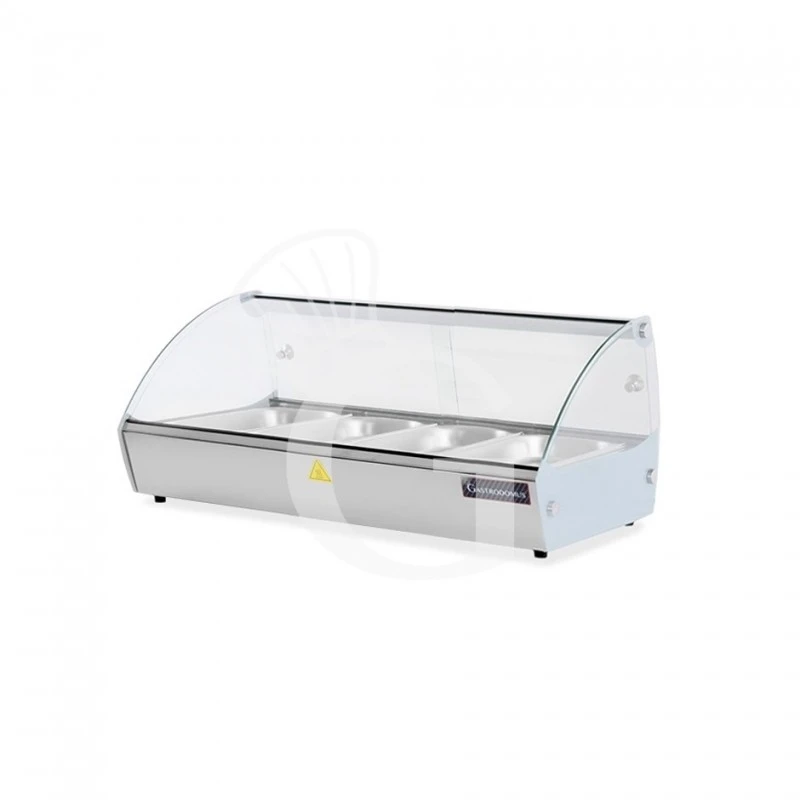 Vetrina Riscaldata Inox E Vetro 4 Bacinelle GN1/3 H 40 Mm L 773 Mm X P 420 Mm X H 336 Mm 4 Vetrina Riscaldata Inox E Vetro 4 Bacinelle GN1/3 H 40 Mm L 773 Mm X P 420 Mm X H 336 Mm - immagine 2