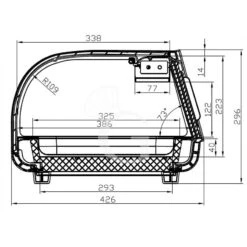 Vetrina Sushi 6 Bacinelle GN1/3 190 W L 1529 Mm X P 420 Mm X H 265 Mm -Vendite GATRODOMUS vetrina sushi 6 x gn13 17